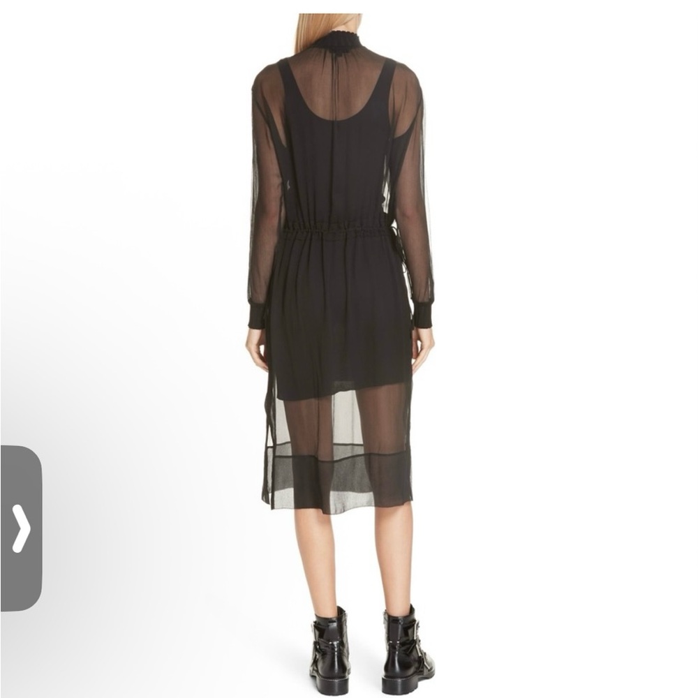 Rag & Bone Black Sheath Dress with Mock Neck and Long Sleeves